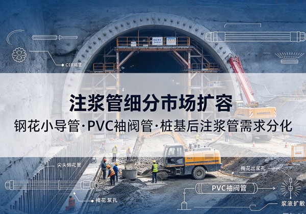 桥西注浆管细分市场扩容，隧道钢花小导管、PVC 袖阀管、桩基后注浆管需求分化